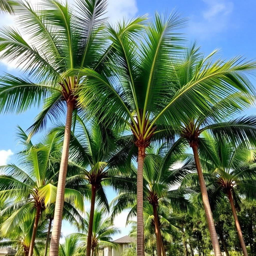 Coconut Tree Safety Nets installation